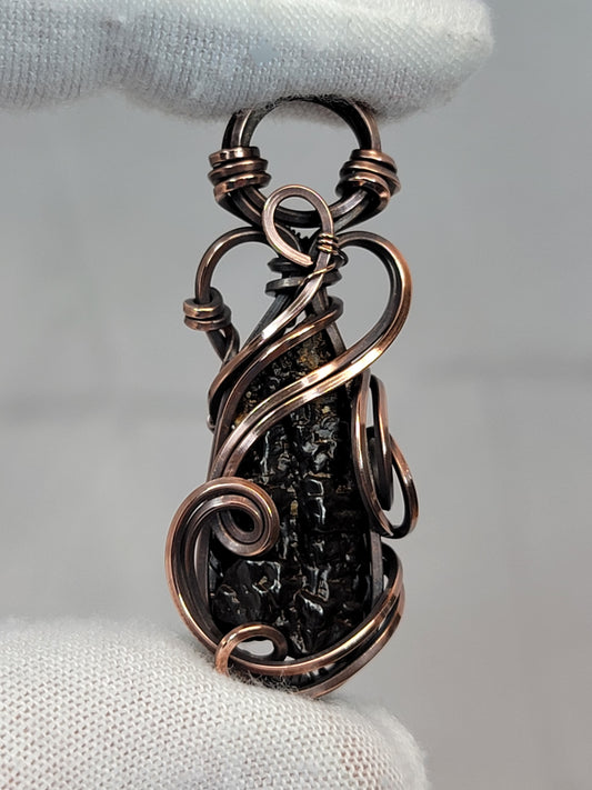 Prophecy Stone Necklace Wire Wrap Pendant Copper Jewelry Tyet Style